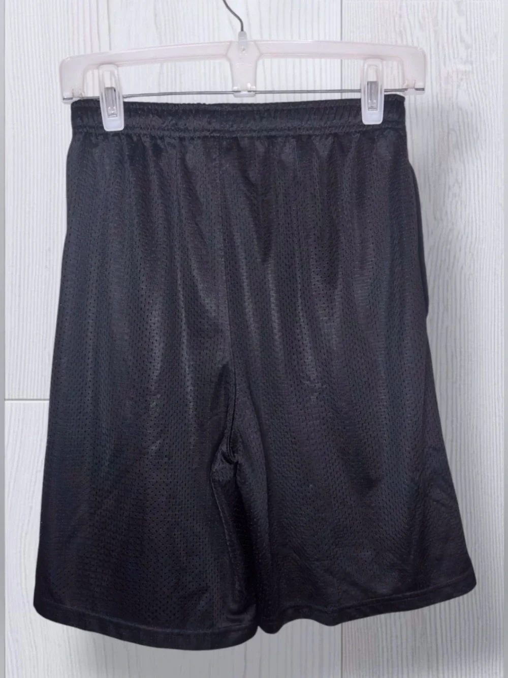 SPALDING Men's Black Mesh Basketball Shorts | Elastic Waist Athletic Gym Shorts